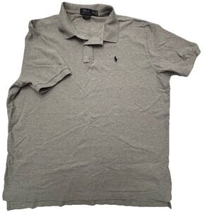 Polo Ralph Lauren Gray Short Sleeve Polo Shirt Men's XXL 2XL Classic Fit Pony